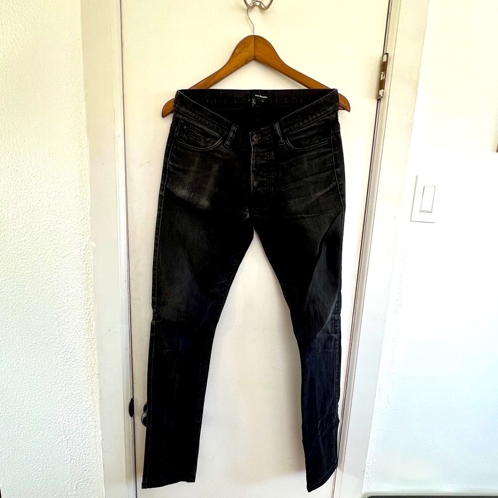 The Kooples faded black fitted jeans